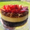 Chocoflan of strawberry